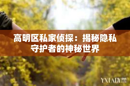 高明区私家侦探：揭秘隐私守护者的神秘世界