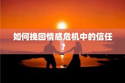如何挽回情感危机中的信任？