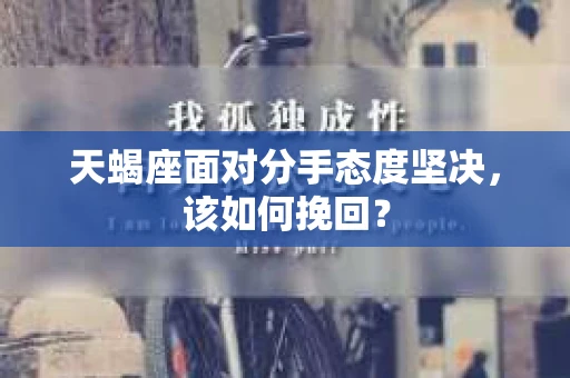 天蝎座面对分手态度坚决，该如何挽回？